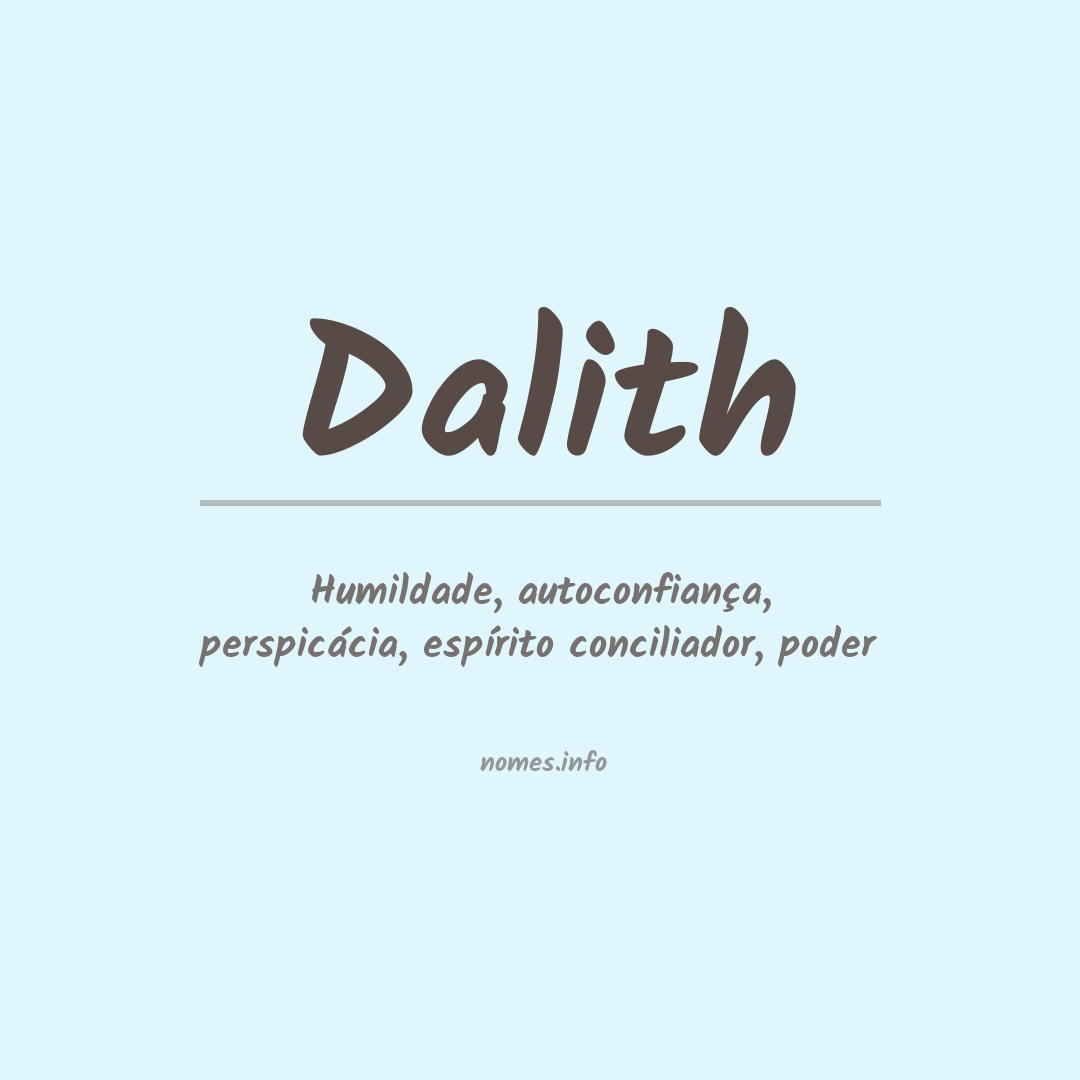 Significado do nome Dalith