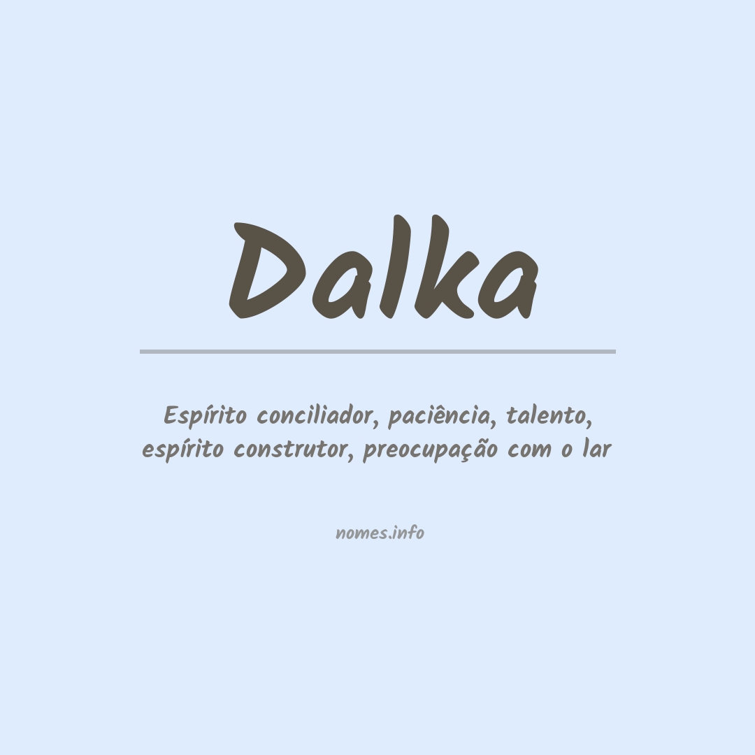 Significado do nome Dalka