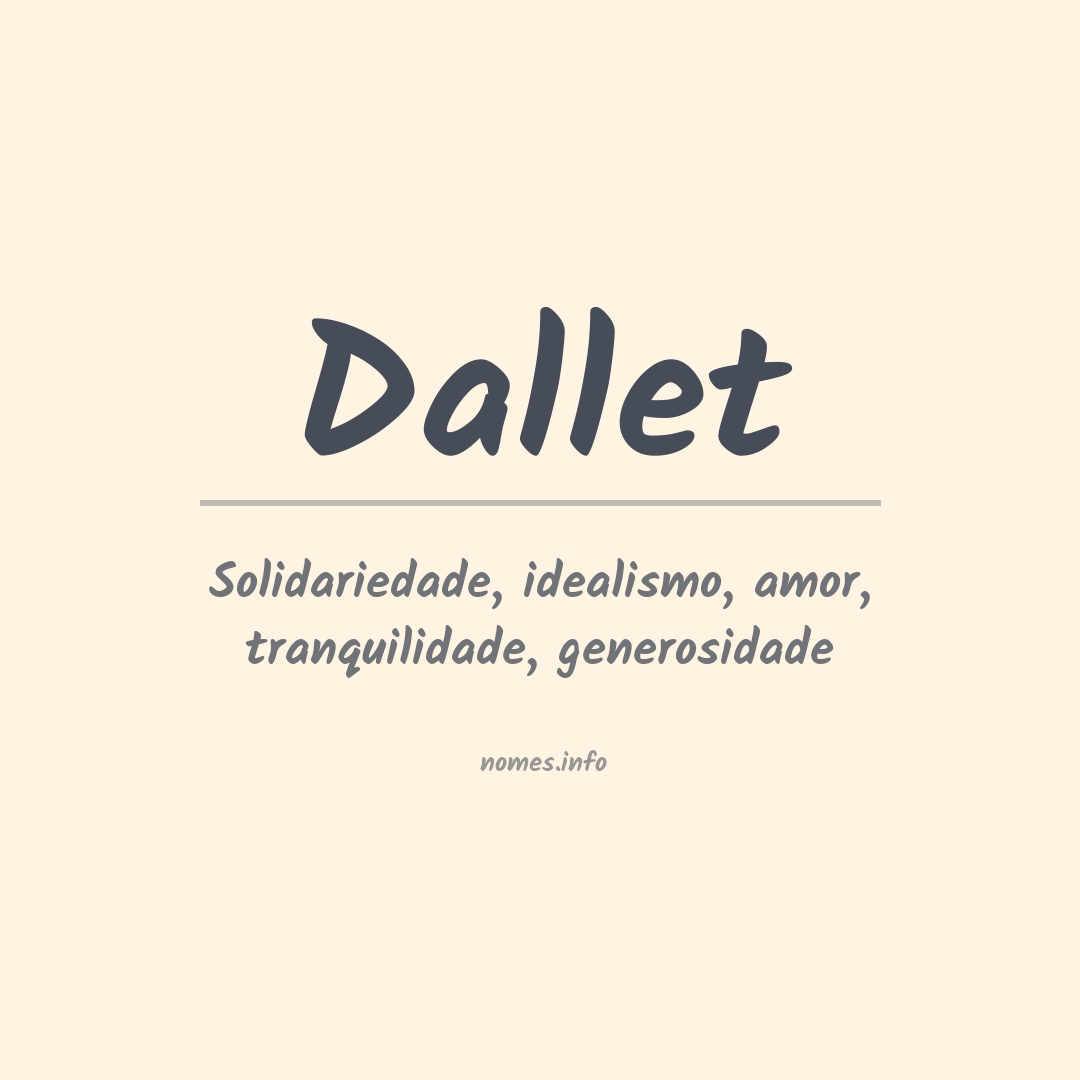 Significado do nome Dallet