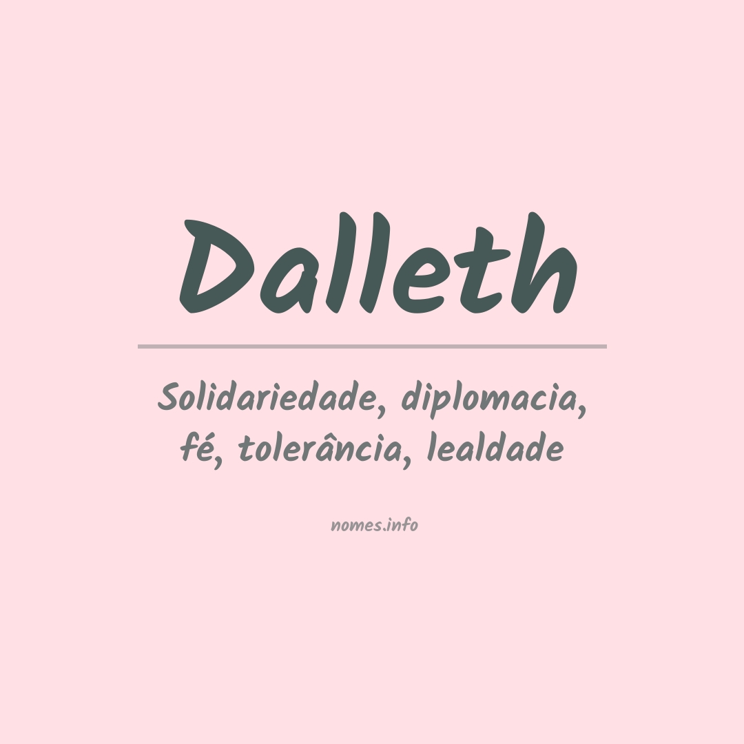 Significado do nome Dalleth
