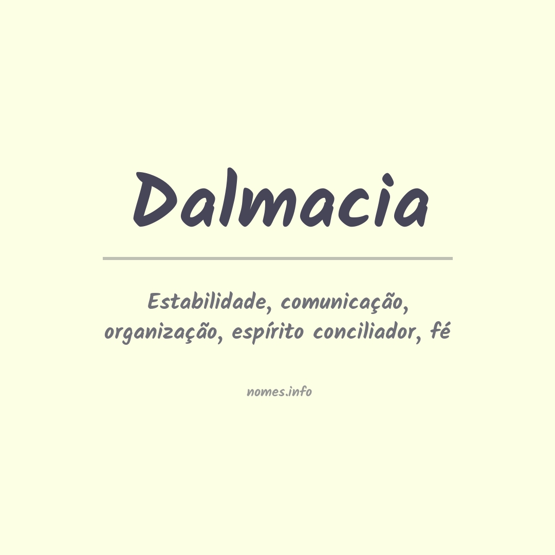 Significado do nome Dalmacia