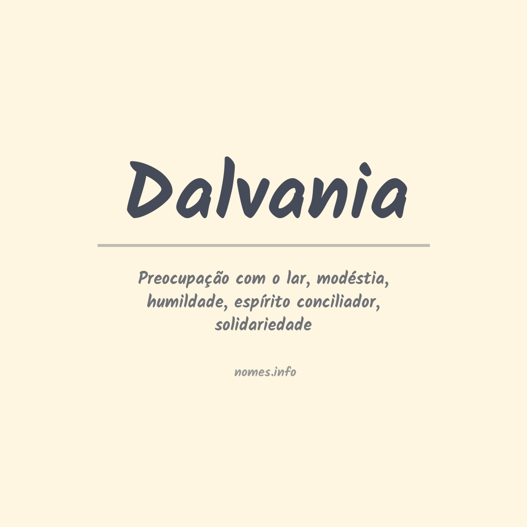 Significado do nome Dalvania