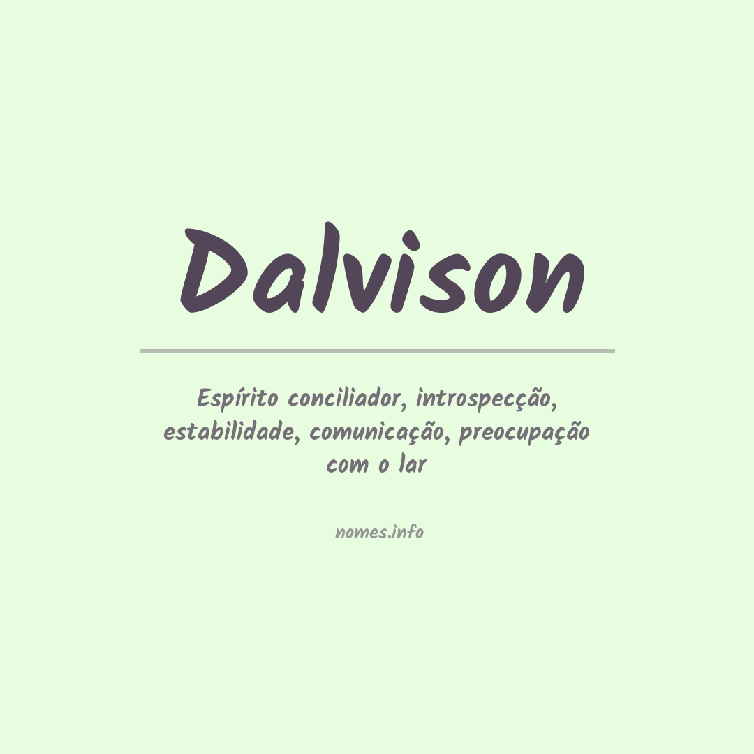 Significado do nome Dalvison