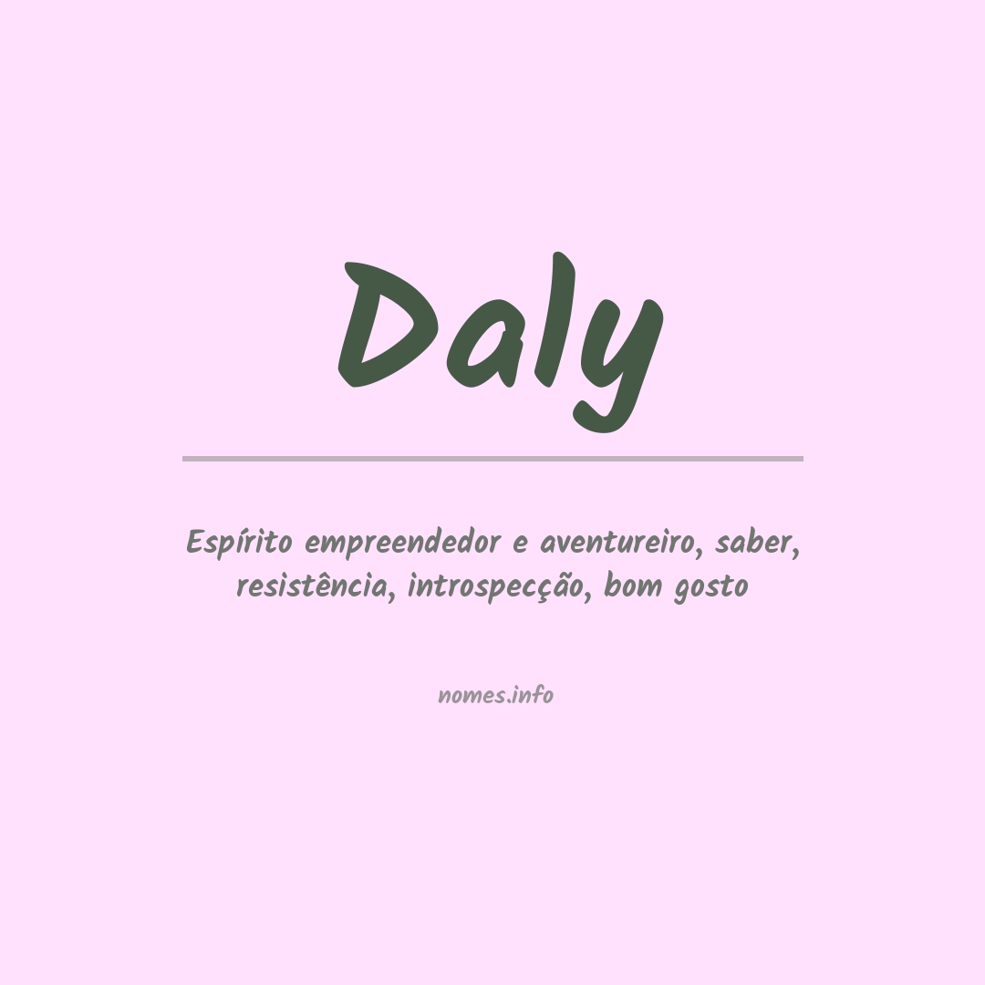 Significado do nome Daly