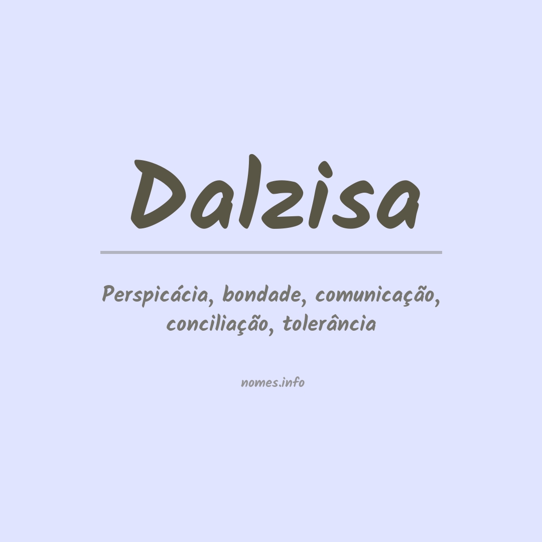 Significado do nome Dalzisa