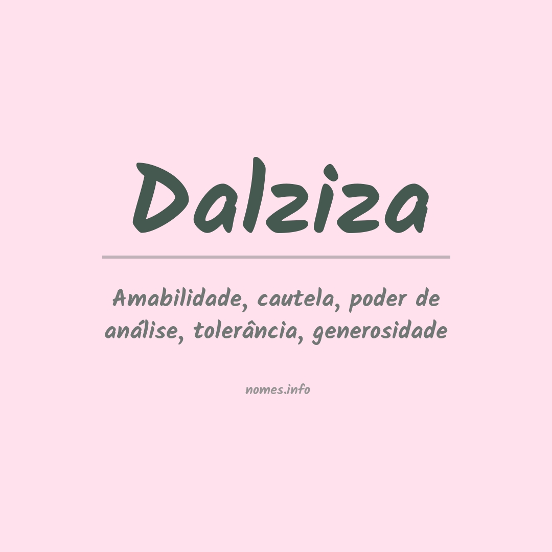 Significado do nome Dalziza