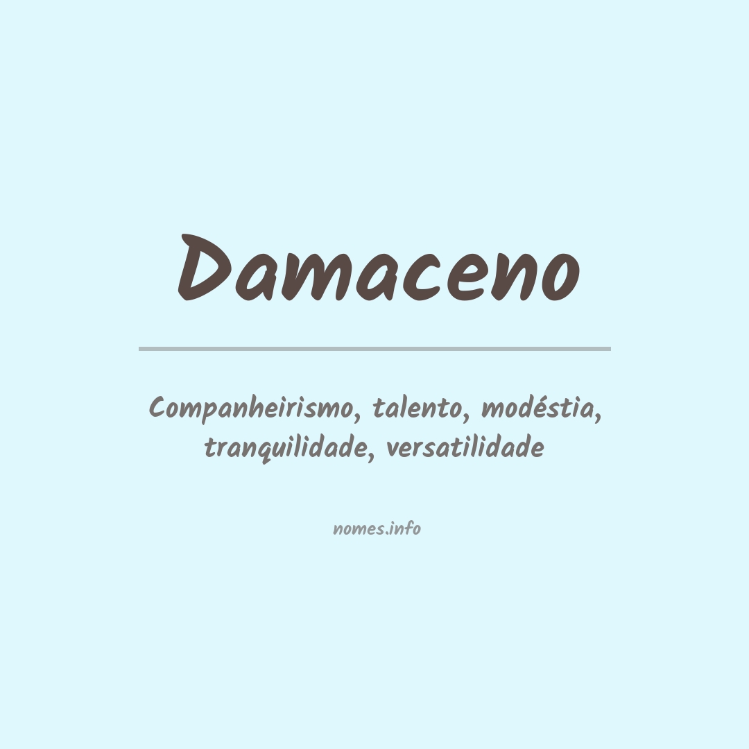 Significado do nome Damaceno