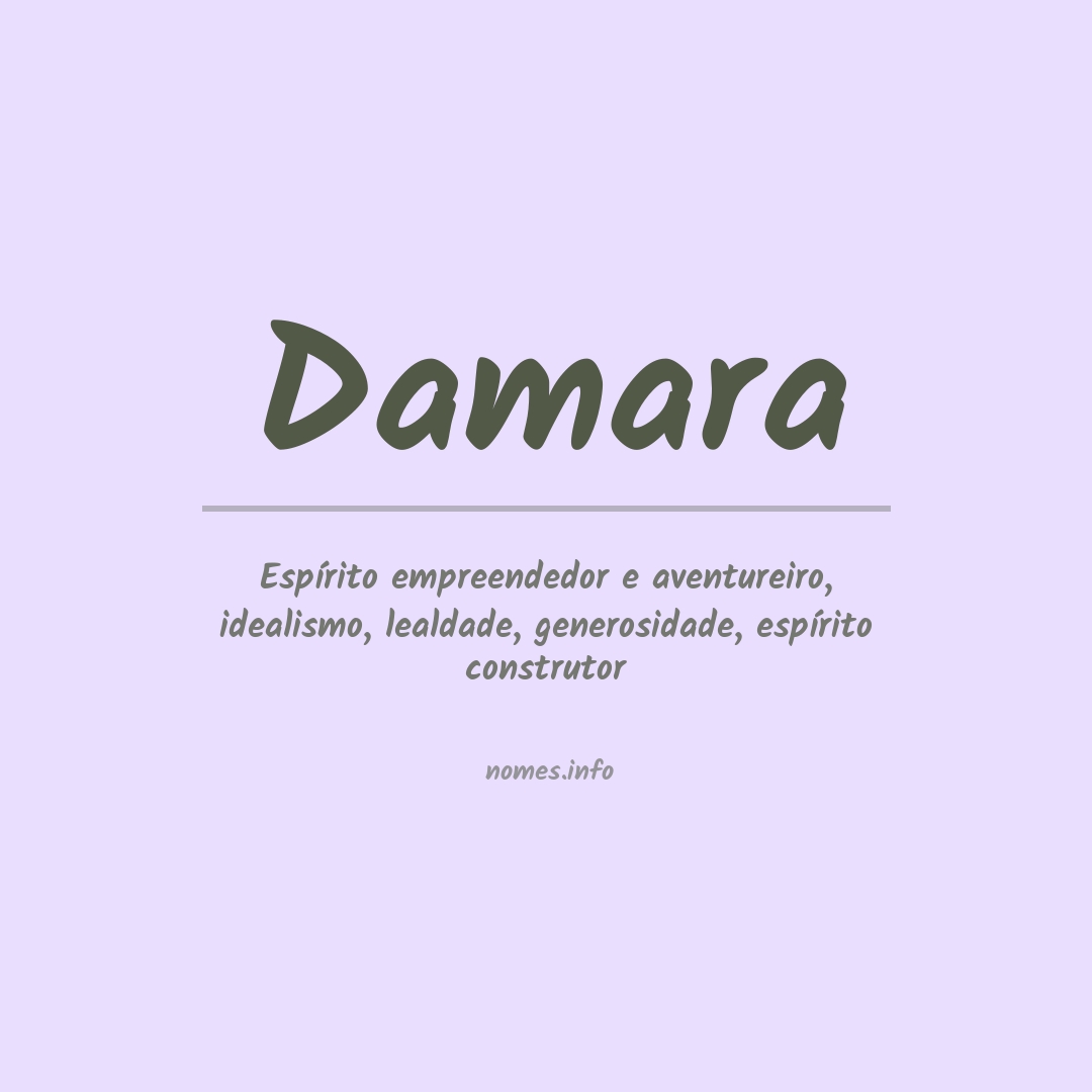 Significado do nome Damara