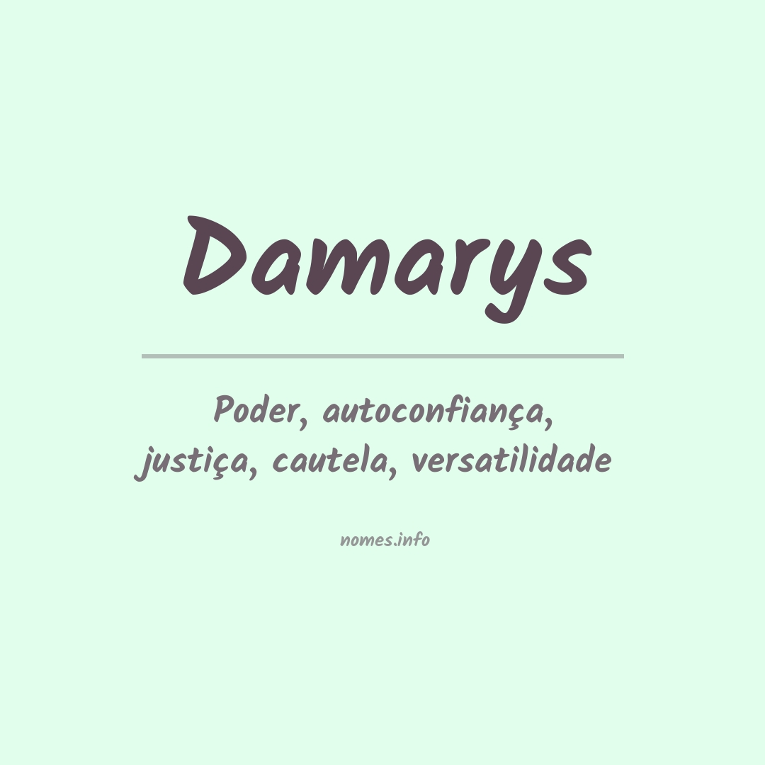 Significado do nome Damarys
