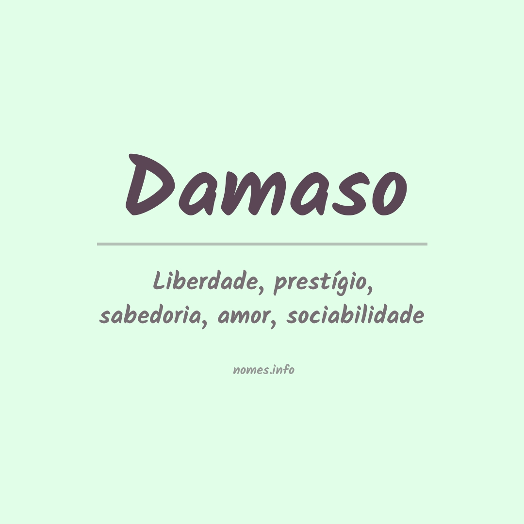 Significado do nome Damaso