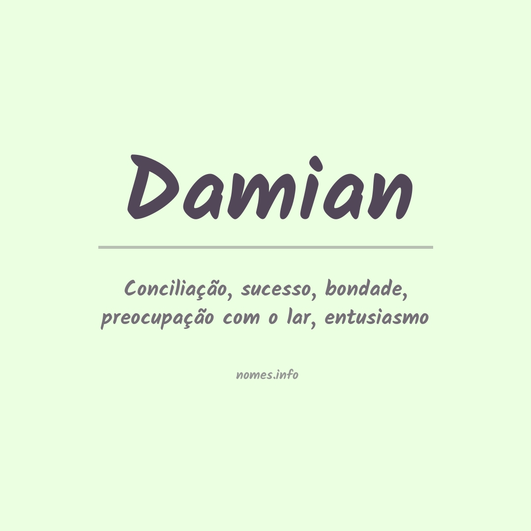 Significado do nome Damian