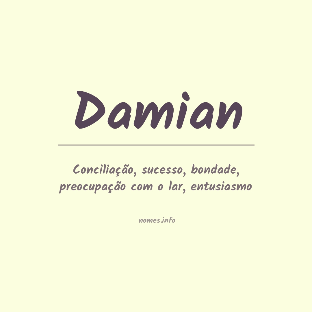 Significado do nome Damian