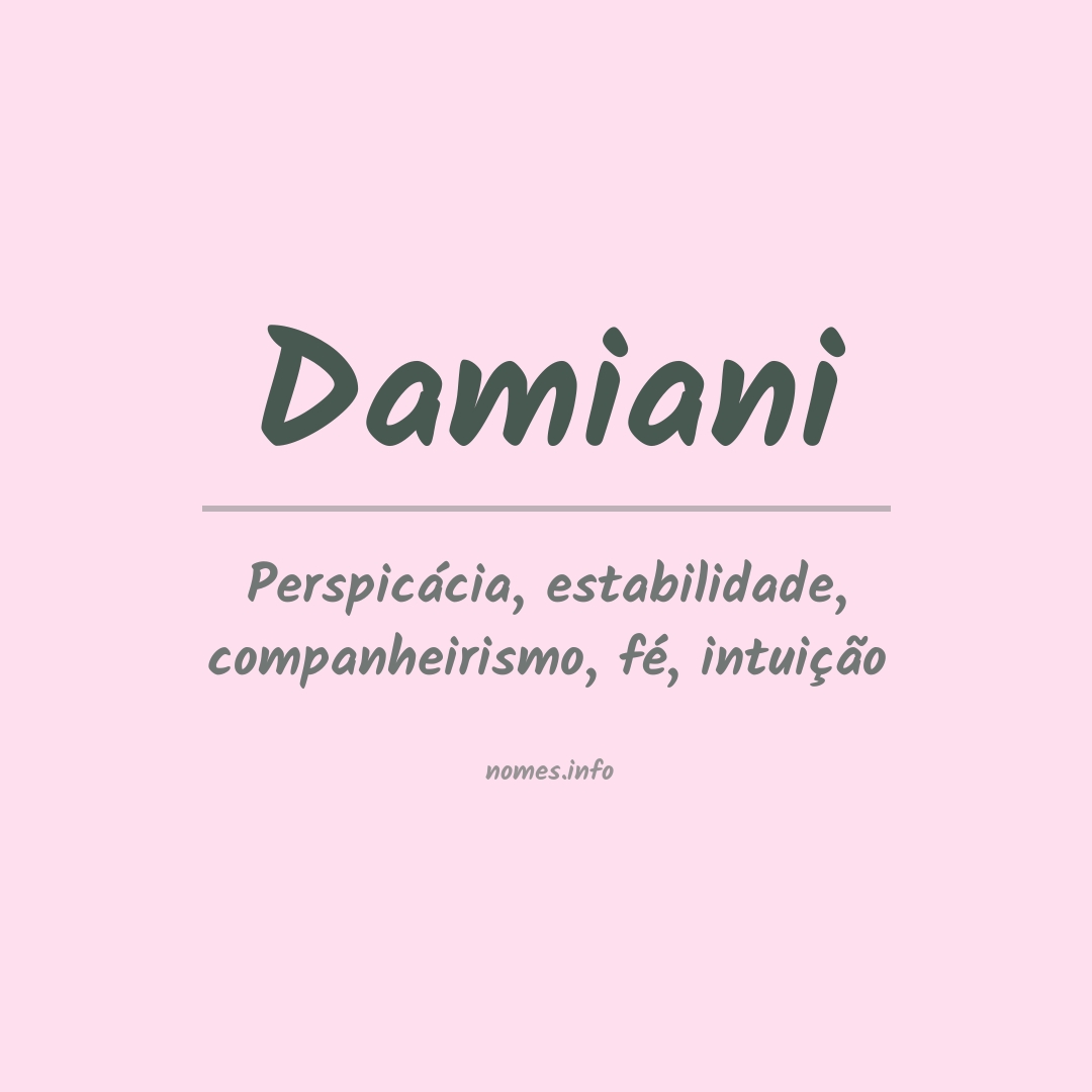 Significado do nome Damiani