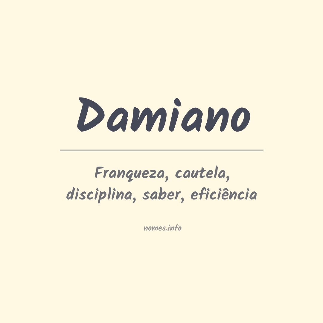 Significado do nome Damiano