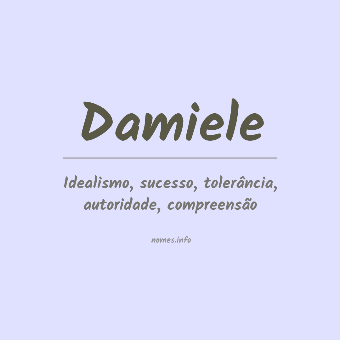 Significado do nome Damiele