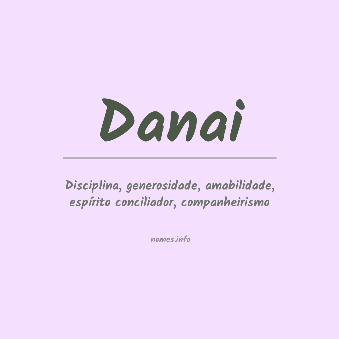 Significado do nome Danai