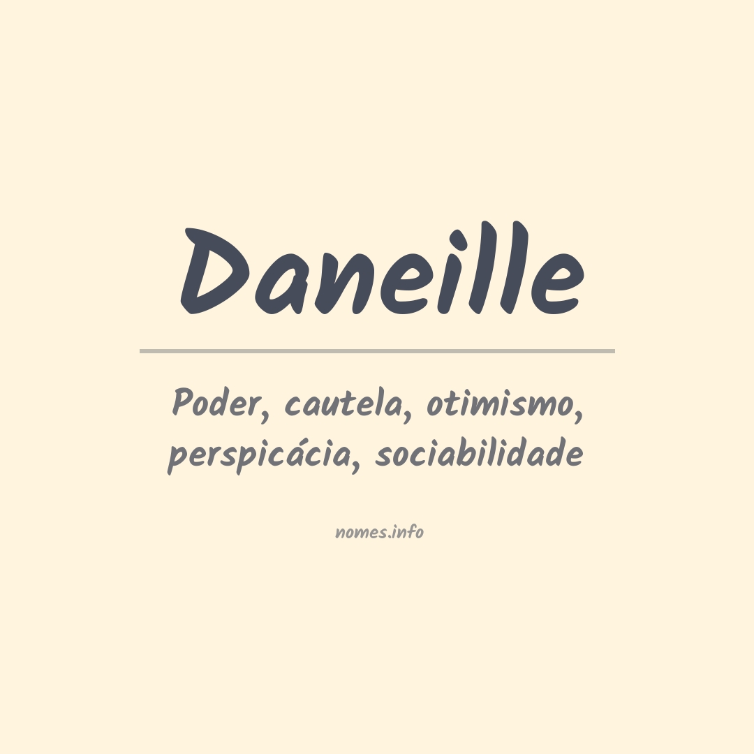 Significado do nome Daneille