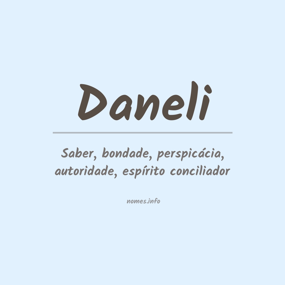 Significado do nome Daneli