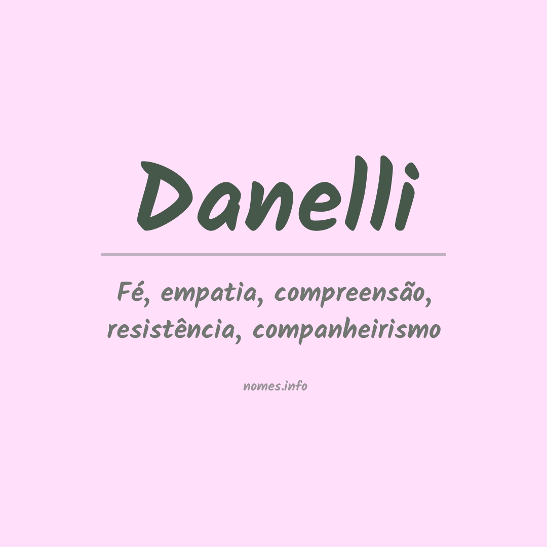Significado do nome Danelli