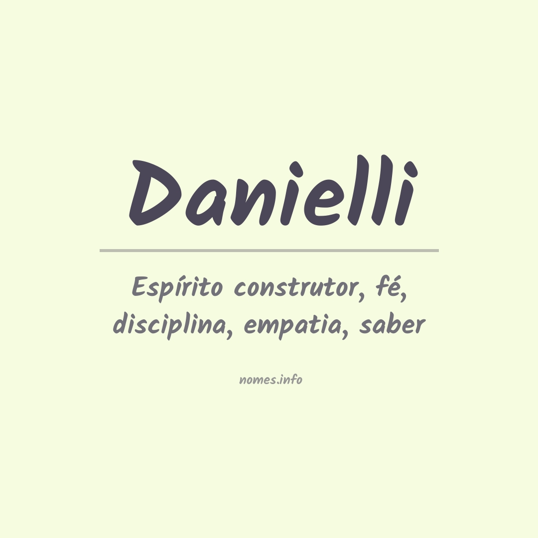 Significado do nome Danielli