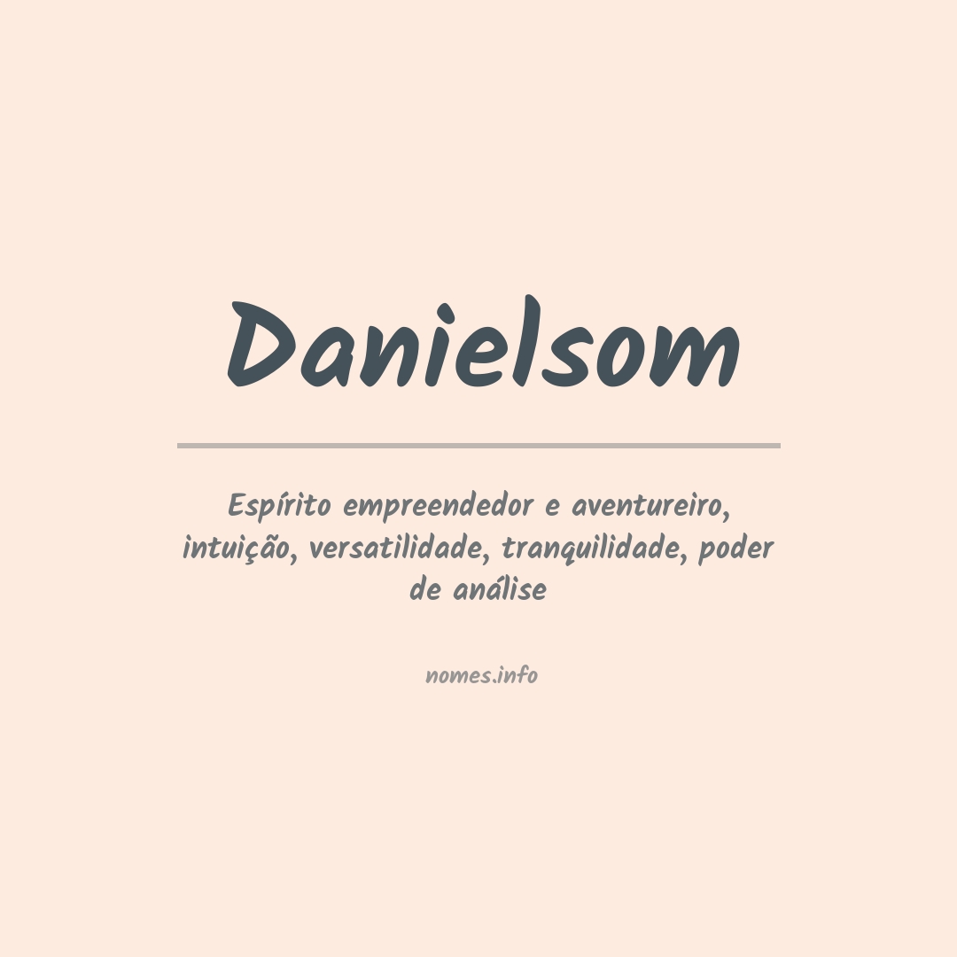 Significado do nome Danielsom