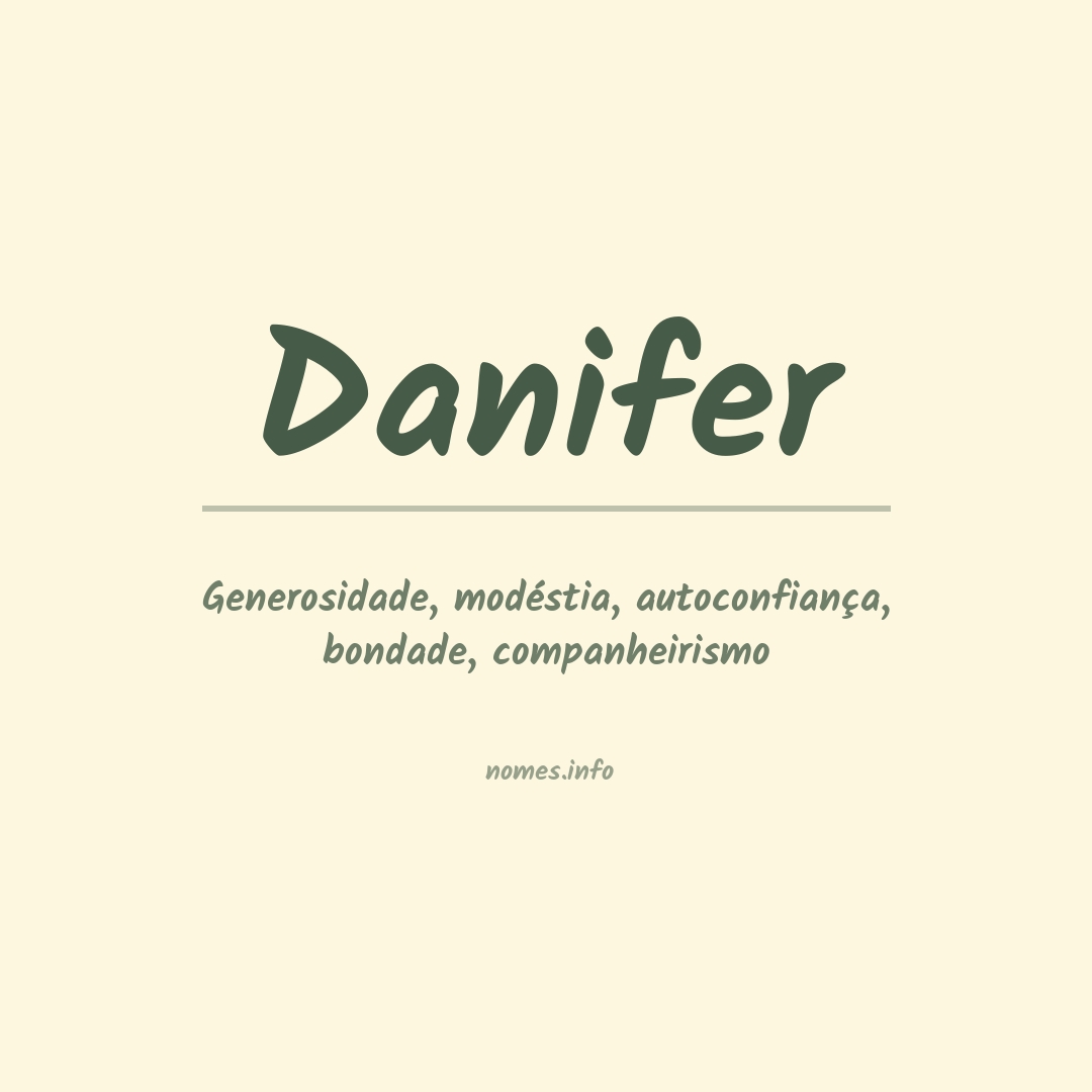 Significado do nome Danifer
