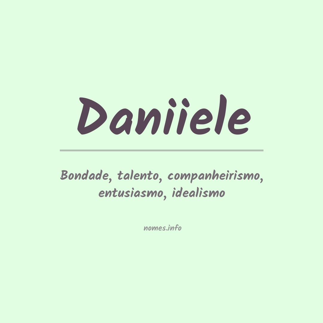 Significado do nome Daniiele