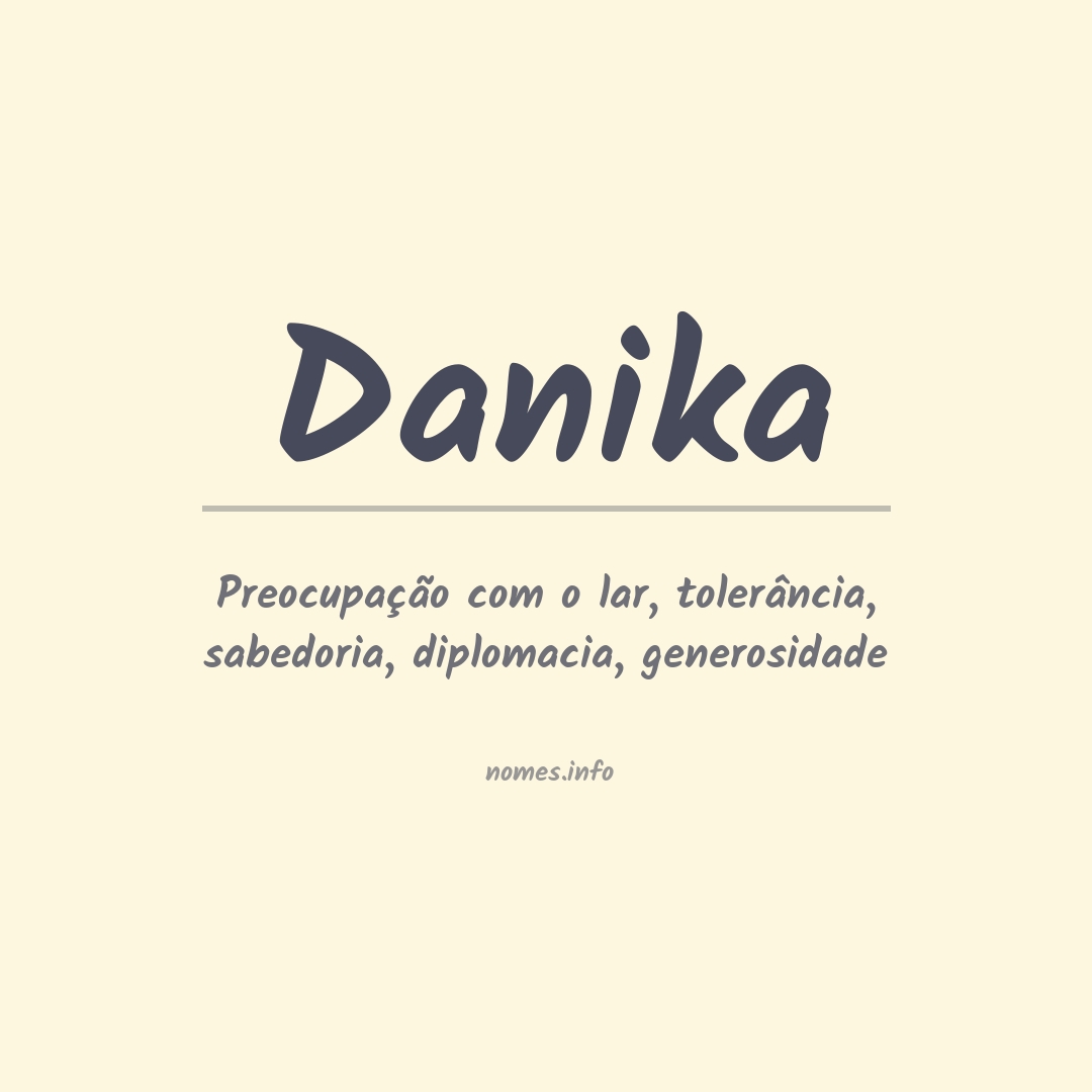 Significado do nome Danika