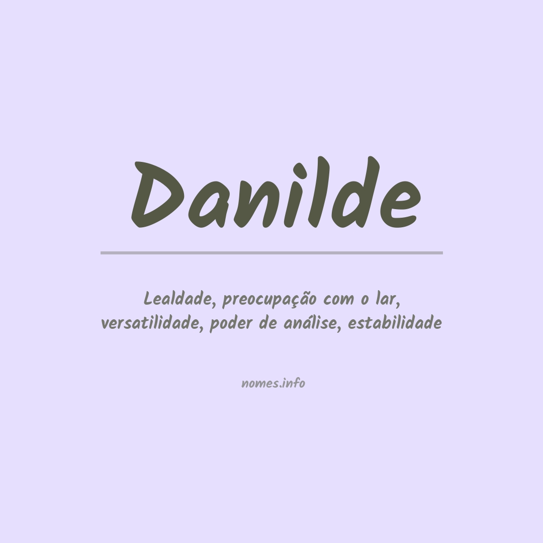 Significado do nome Danilde