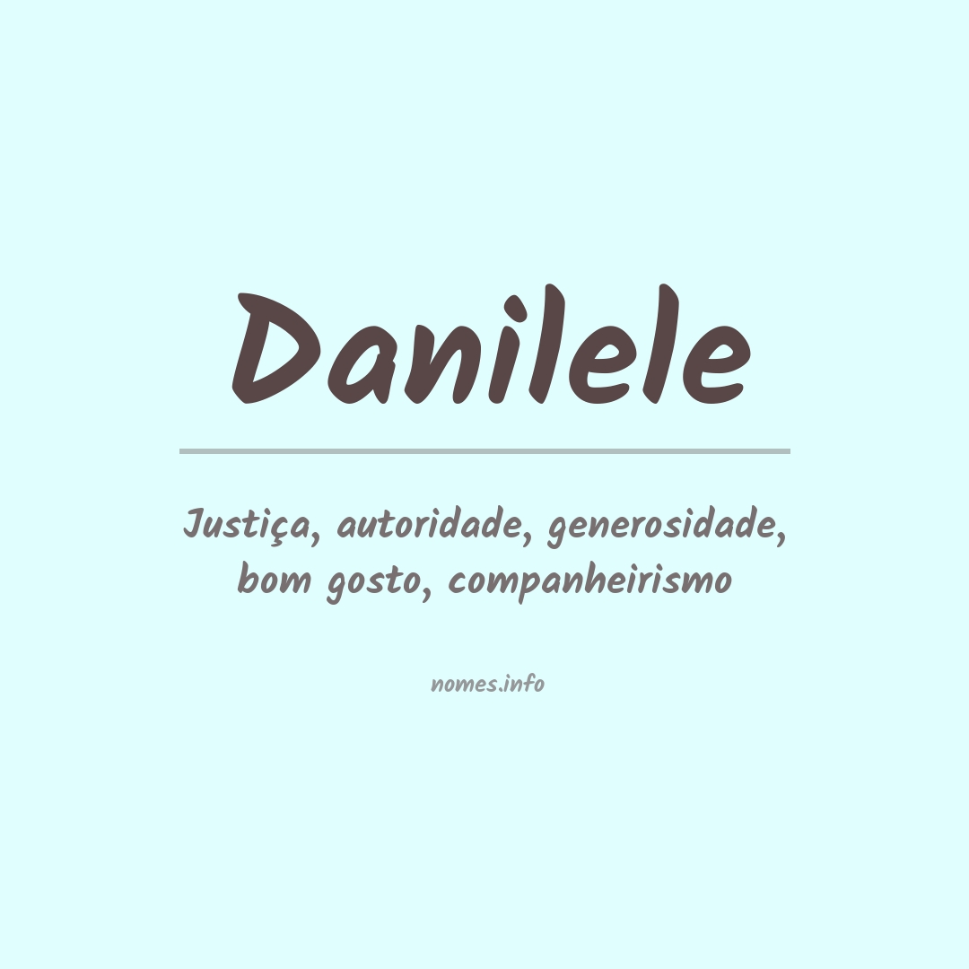 Significado do nome Danilele