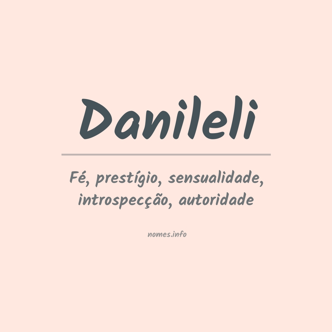 Significado do nome Danileli