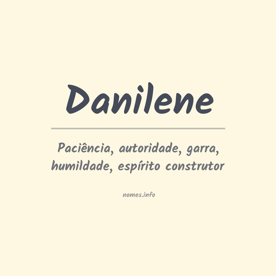 Significado do nome Danilene