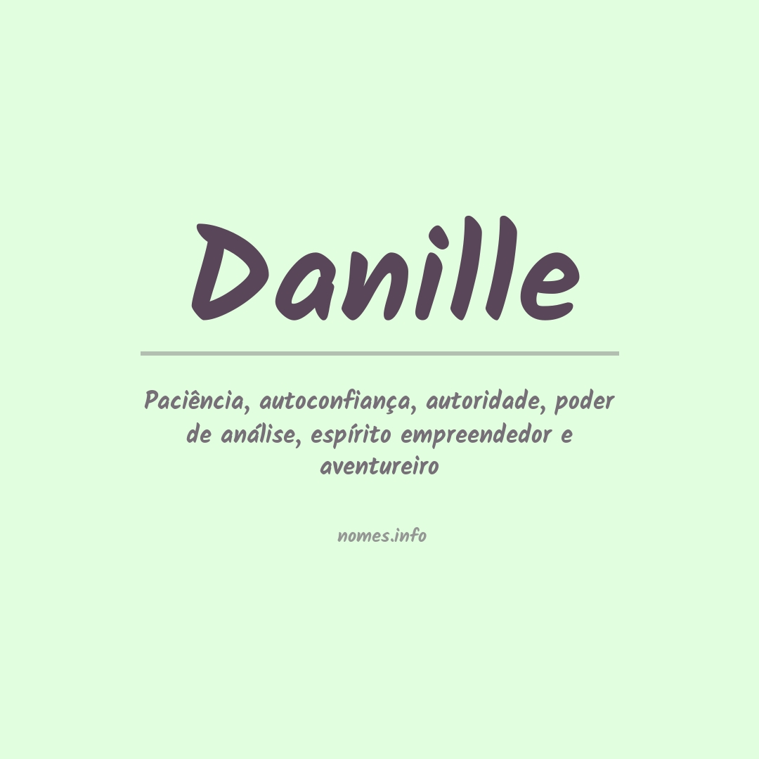 Significado do nome Danille