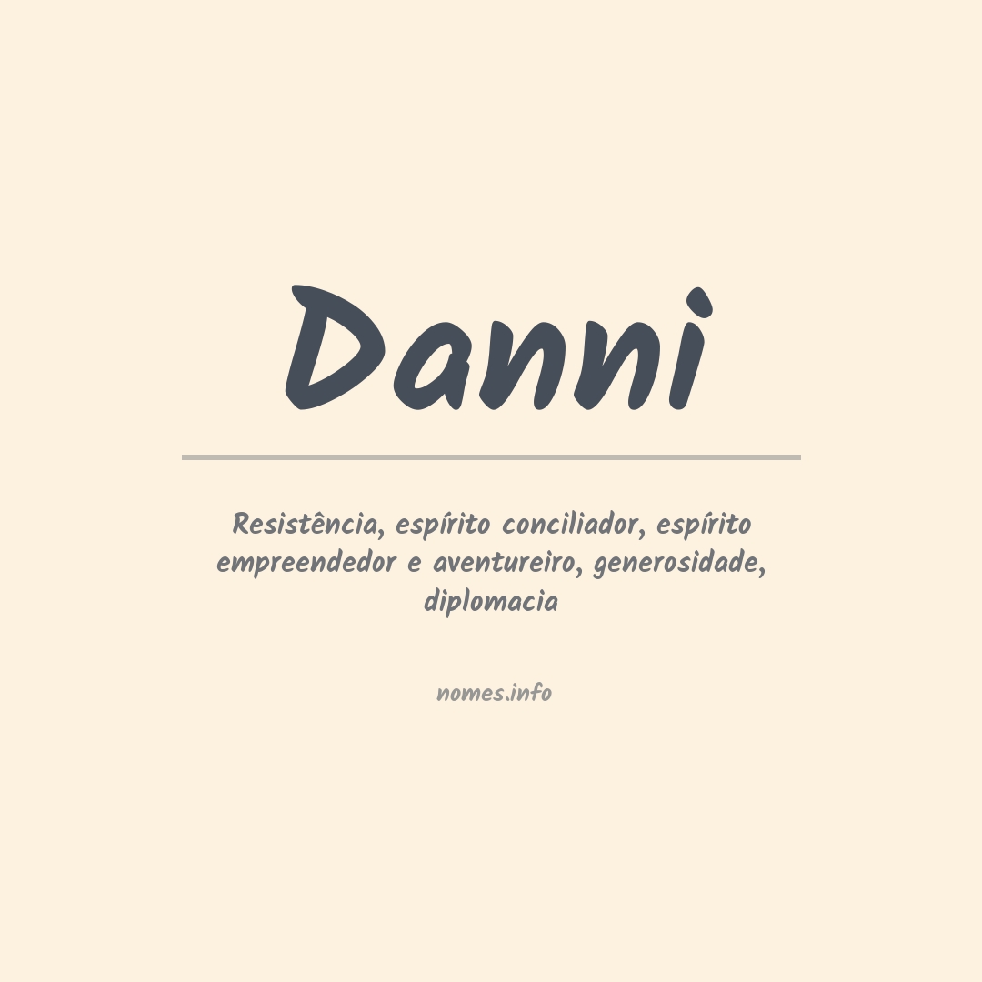 Significado do nome Danni