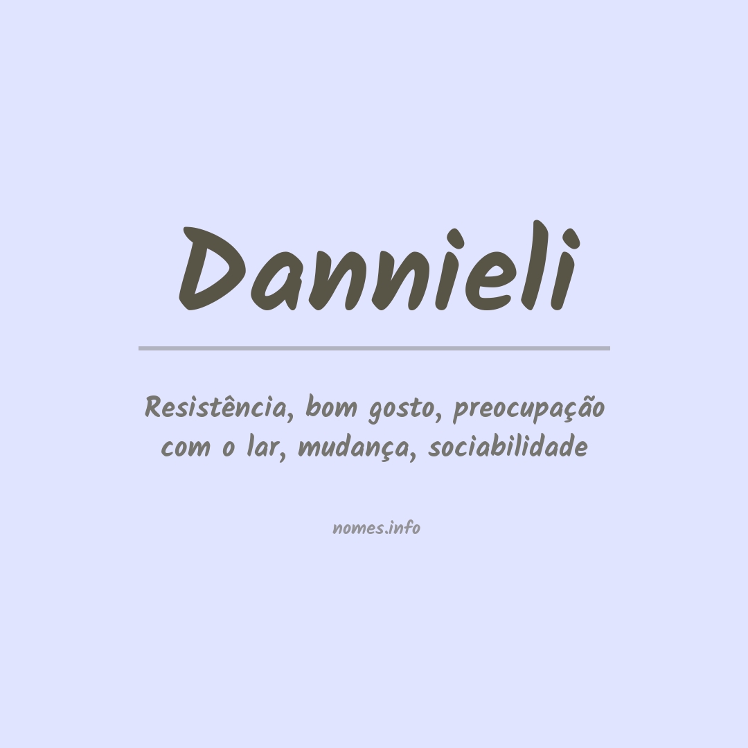 Significado do nome Dannieli