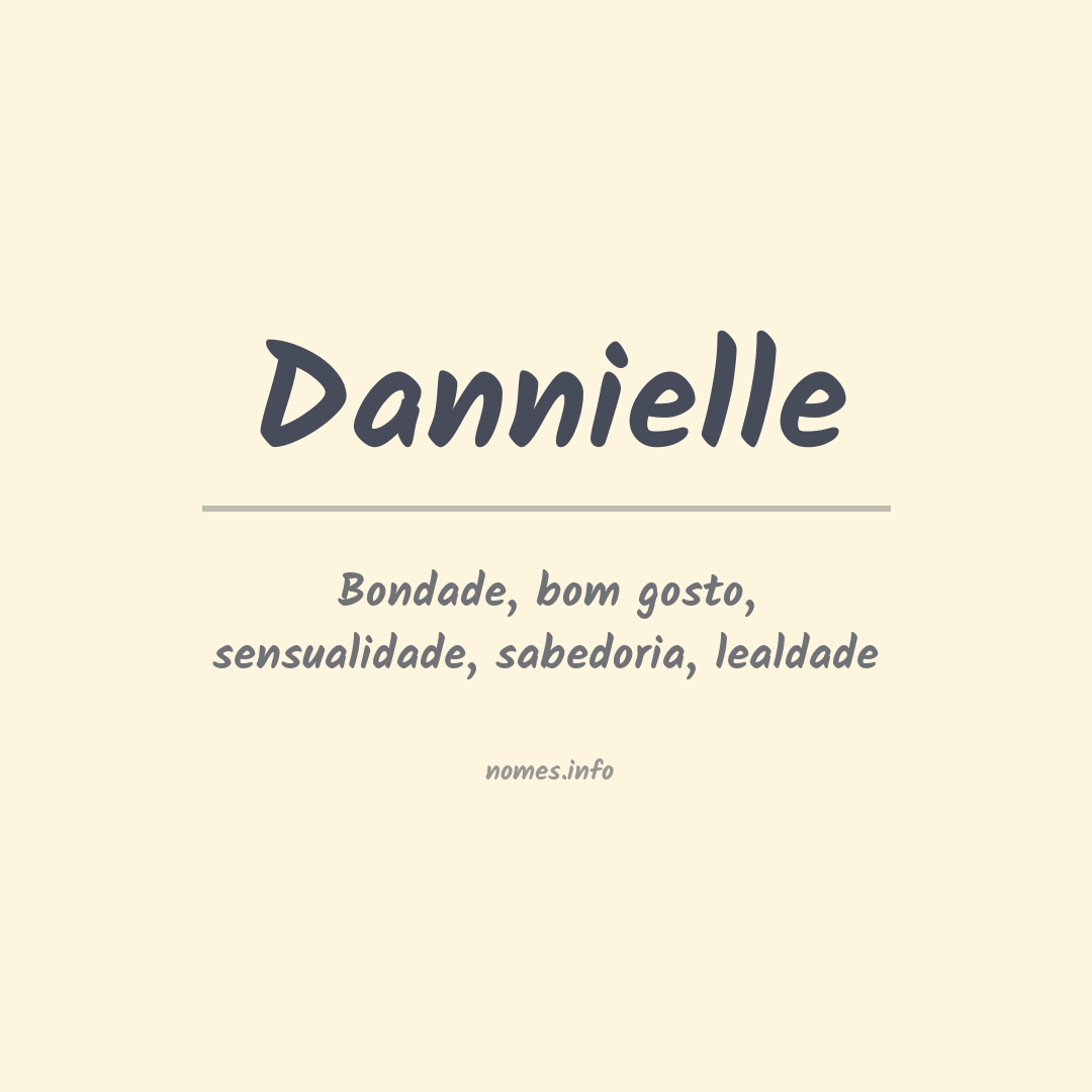 Significado do nome Dannielle