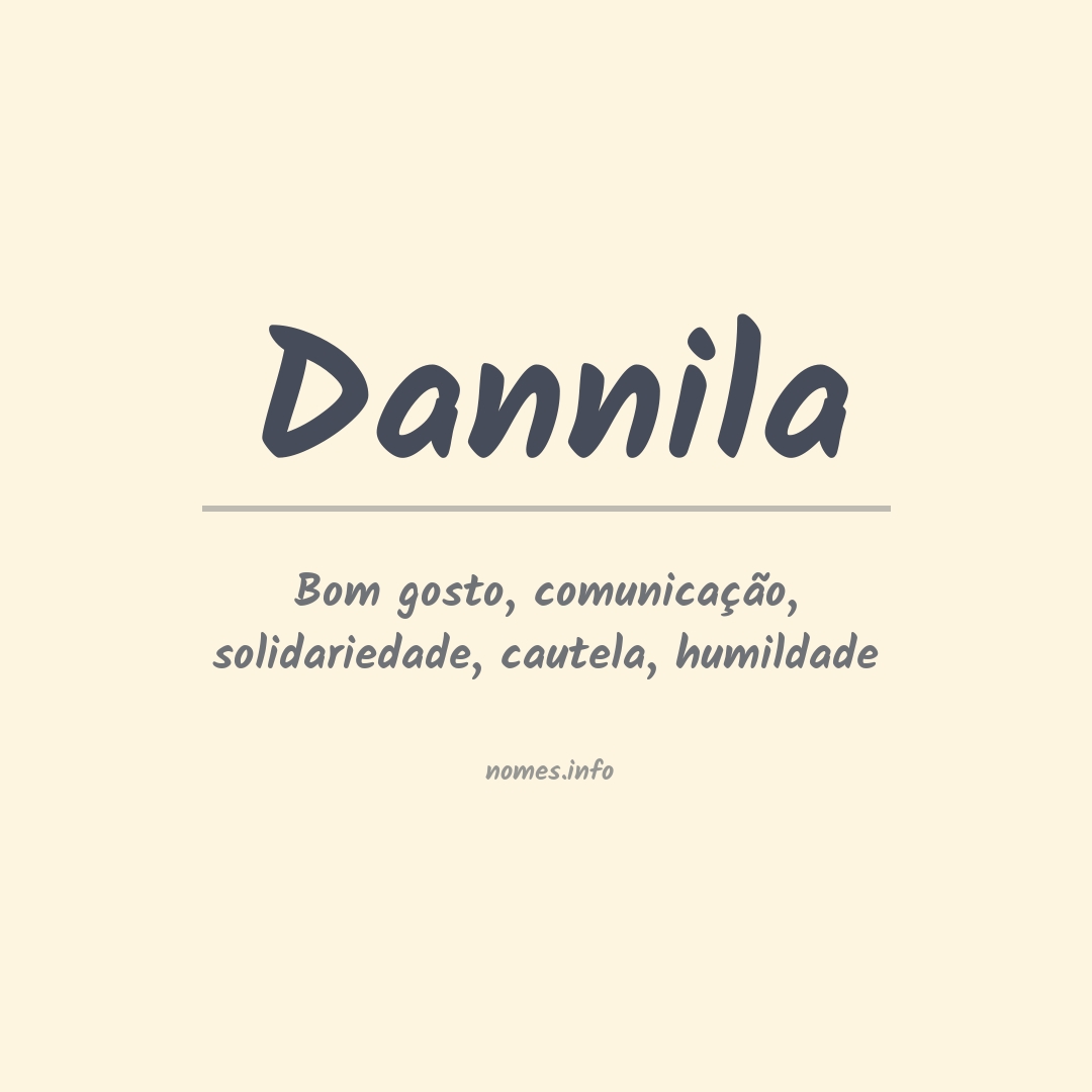 Significado do nome Dannila