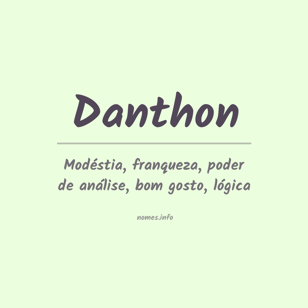 Significado do nome Danthon