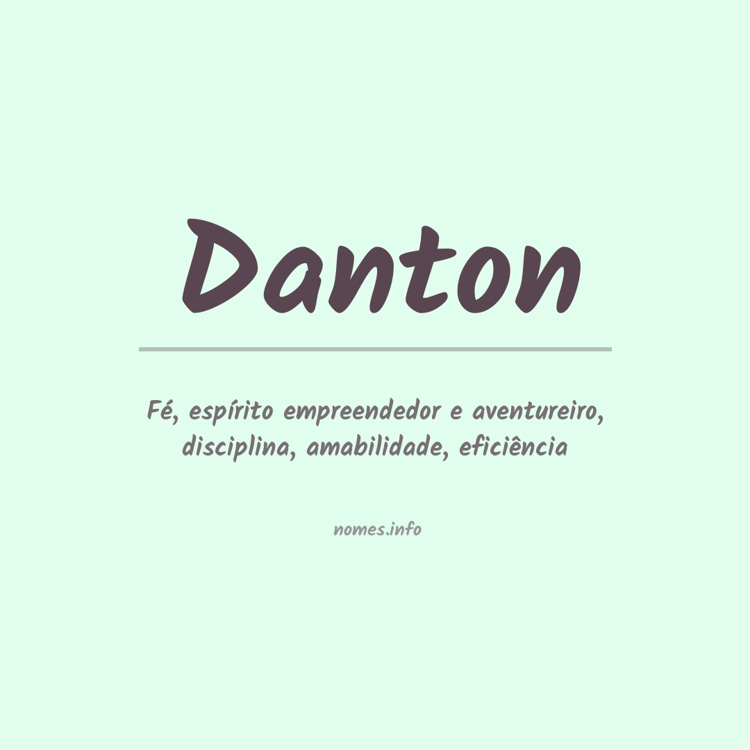 Significado do nome Danton