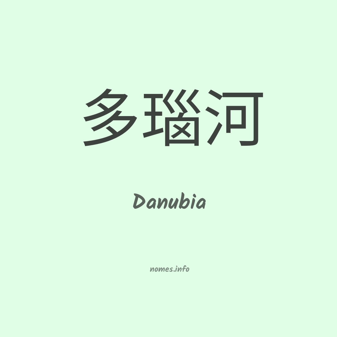 Danubia em chinês