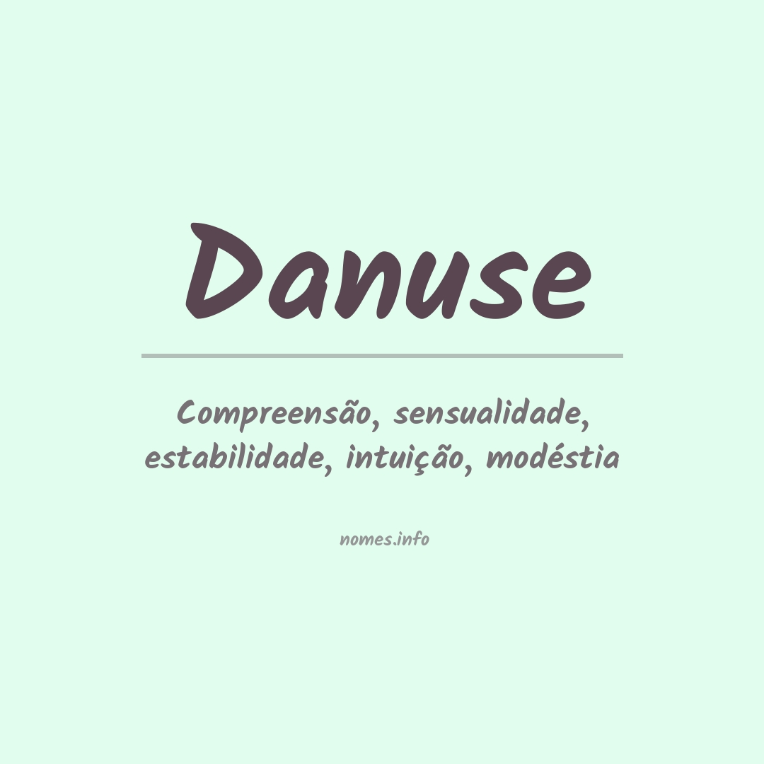 Significado do nome Danuse