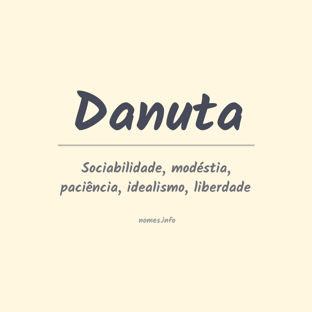Significado do nome Danuta