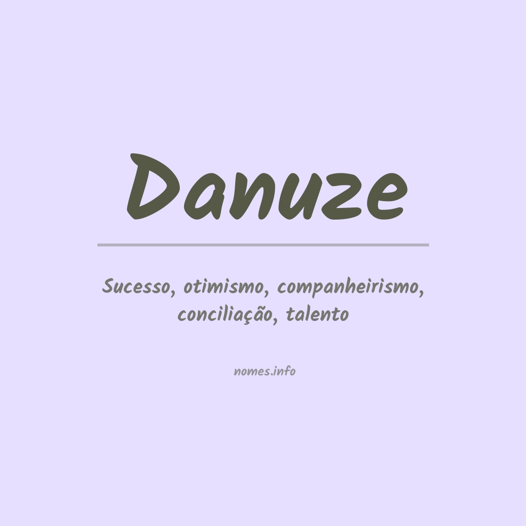 Significado do nome Danuze