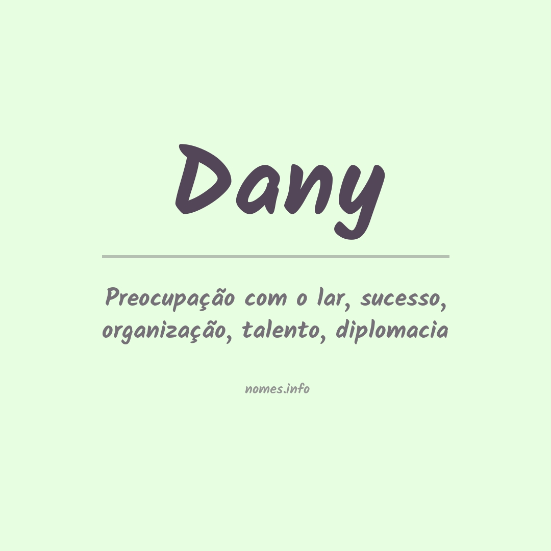 Significado do nome Dany