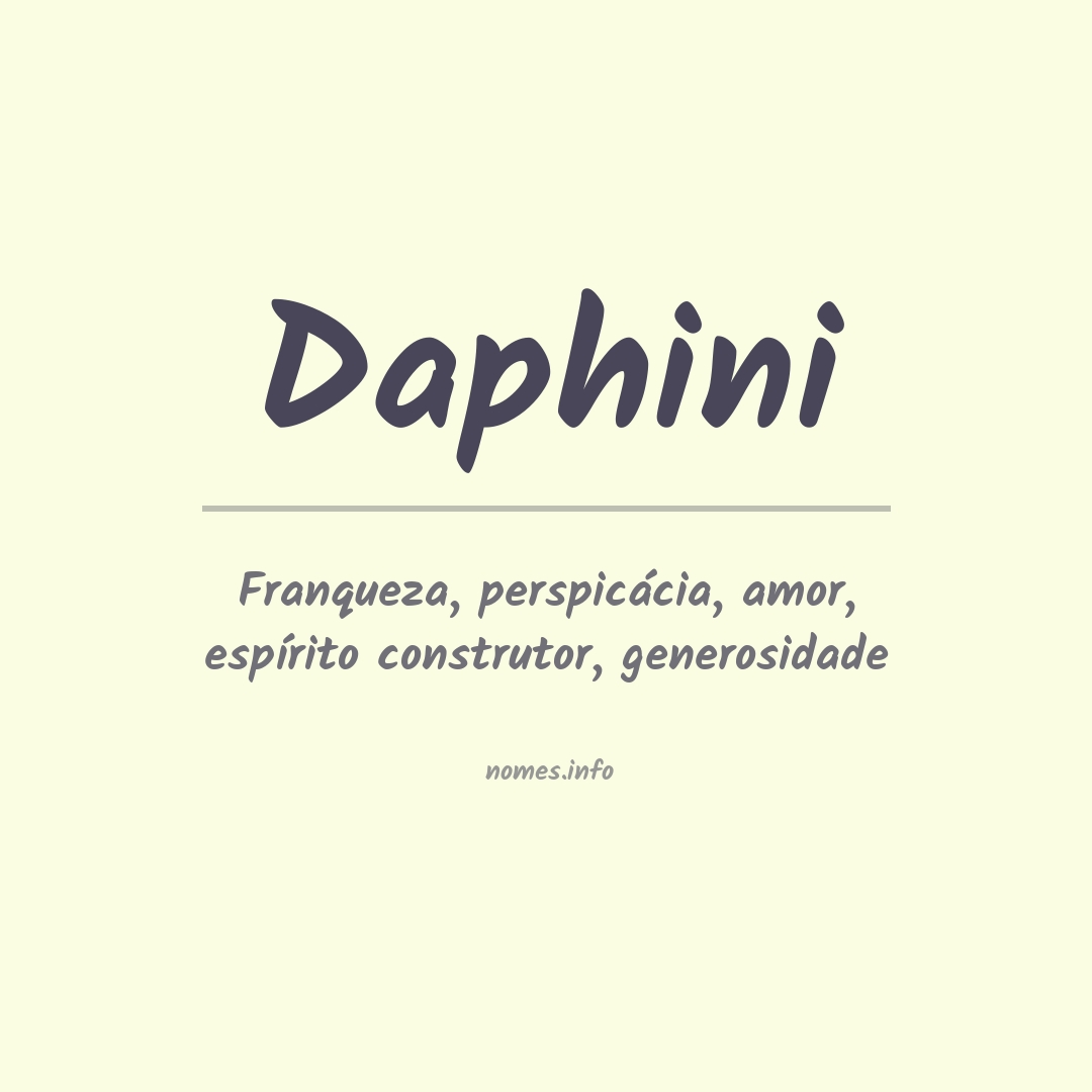 Significado do nome Daphini