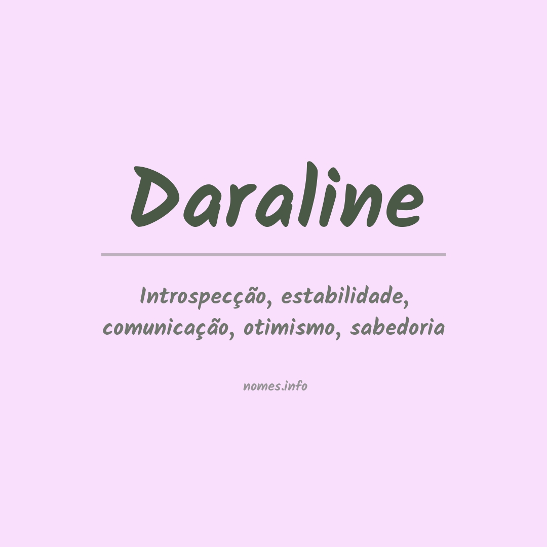 Significado do nome Daraline