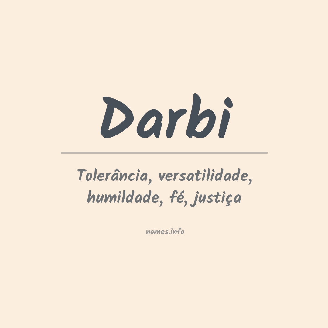 Significado do nome Darbi