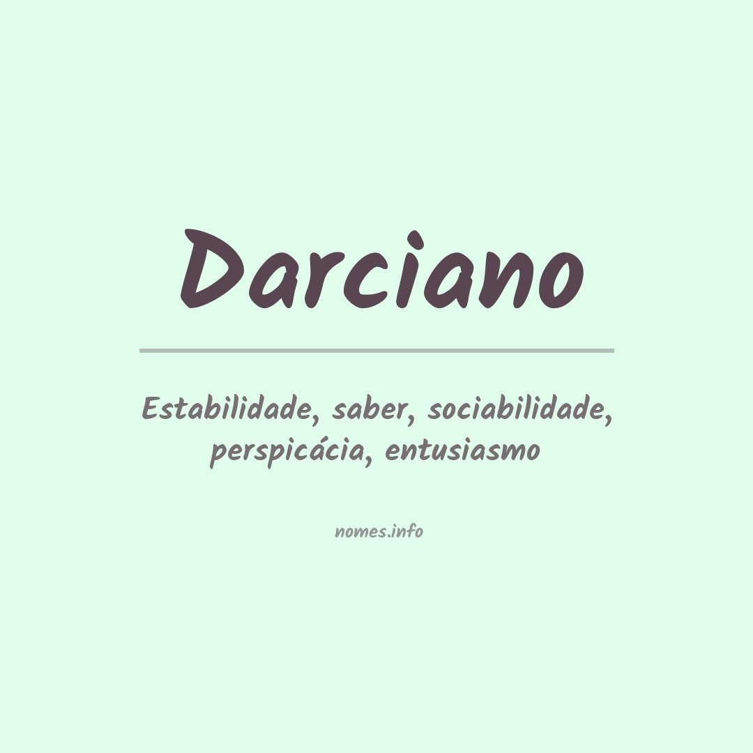 Significado do nome Darciano