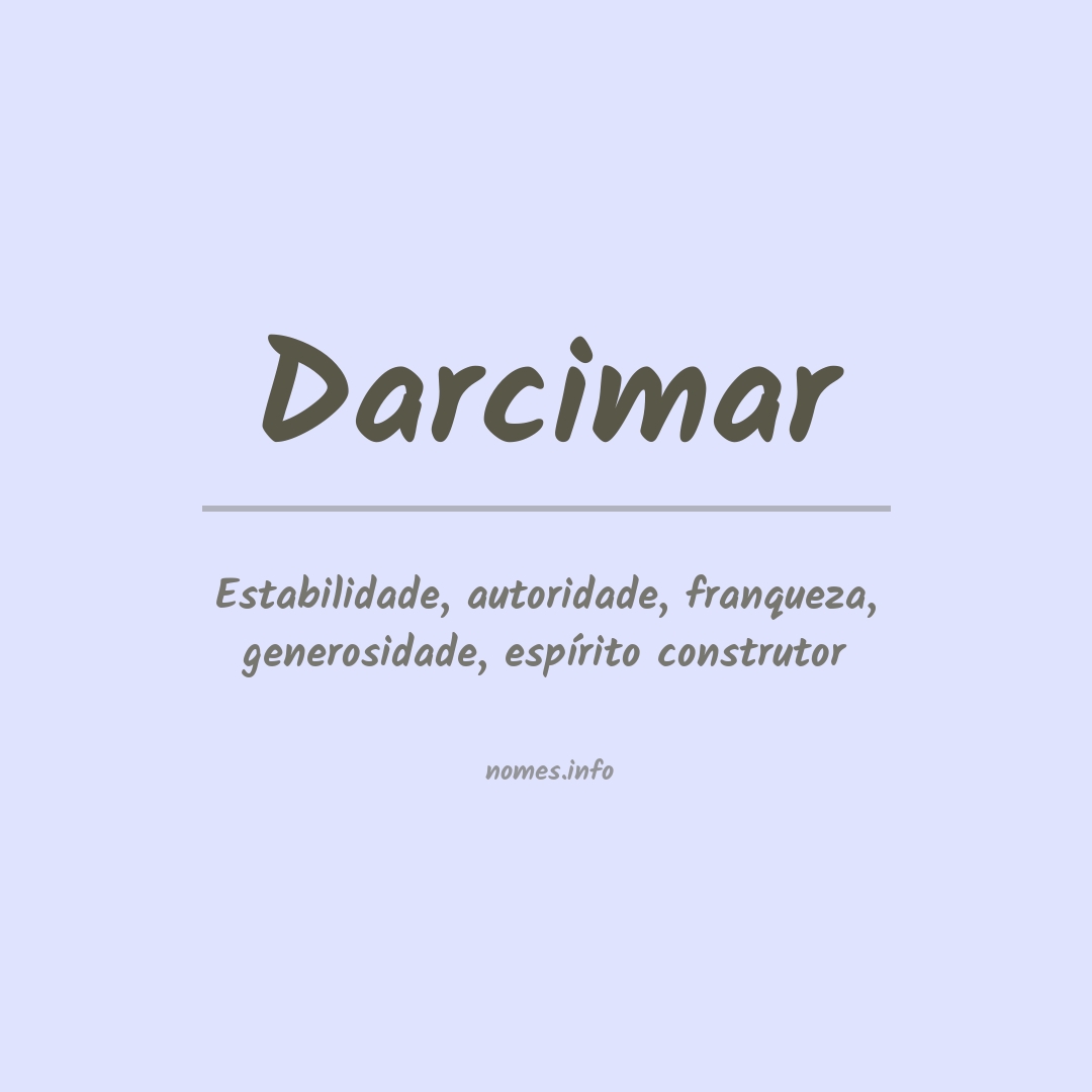 Significado do nome Darcimar