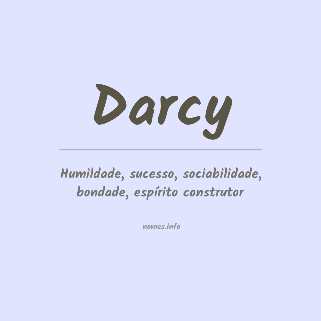 Significado do nome Darcy